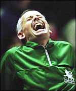 An Assistant referee is treated for any injury