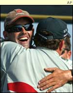 Russell Coutts (left), skipper of Alinghi