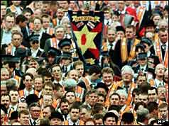 Orangemen marching