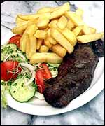 Steak and chips 
