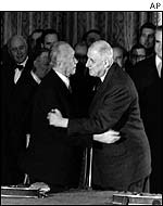 Konrad Adenauer and Charles de Gaulle