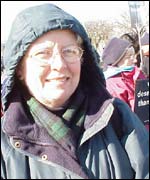 Demonstrators at anti abortion protest, Washington DC 22 January 2003