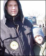Joe Mowroci at March for Life anti abortion rally, Washington 22 Jan 2003