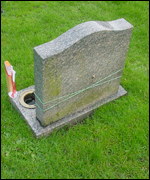 Gravestone at Rhuddlan cemetery