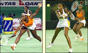 Serena and Venus Williams are made to work hard