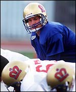 Johnson trains with the Monarchs