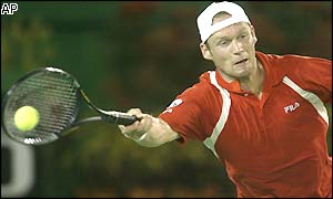 Rainer Schuettler hits a forehand