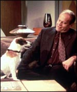 Eddy the Jack Russell with Kelsey Grammer in Frasier
