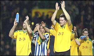 Dagenham and Redbridge players salute their fans after the last-minute defeat