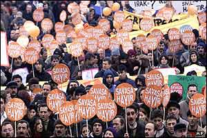 Protesters in Istanbul