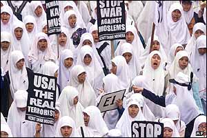Demonstration in the Indonesia capital Jakarta on Sunday