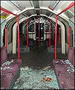 Inside the train wreck