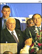 Ariel Sharon giving a speech