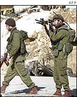 Israeli soldiers in the West Bank city of Hebron