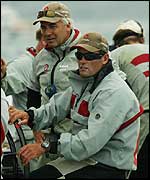 Butterworth (left) and Coutts in action on Alinghi