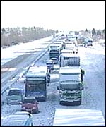 Drivers stuck on the M11