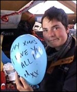 Ellen MacArthur at sea, Christmas 2000