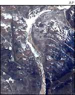 Satellite photo of Yongbyon power plant