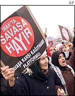 Anti-war protesters in Turkey