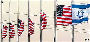 US and Israeli flags lowered in tribute