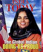 Chawla on the cover of an Indian magazine, which states 