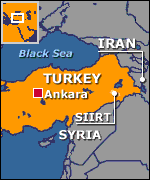 Map showing Siirt