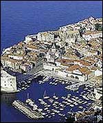 Aerial view of the port