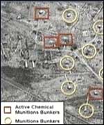 Satellite photograph from Mr Powell's UN presentation