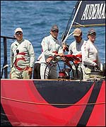 Skipper Russell Coutts (centre) and the Alinghi afterguard 