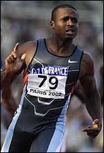 World 100m record holder Tim Montgomery
