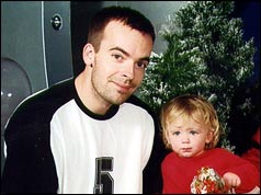 Jamie Thompson with his daughter, Abigail, 2002