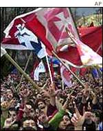 Pro-independence rally in Montenegro
