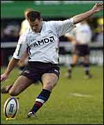 Charlie Hodgson kicks another conversion 