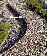 The march through Caracas