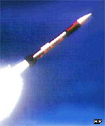 A US Patriot missile being launched 