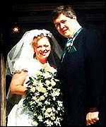 Kim Gilbraith pictured with her husband Ian on their wedding day