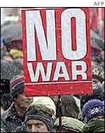 Anti-war protester
