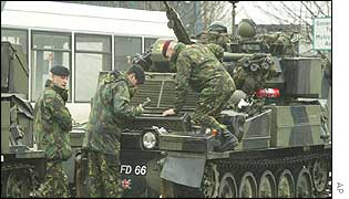 Troops from the First Battalion Grenadier Guards and the Household Cavalry Regiment are taking part in the patrols
