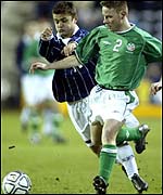 Maloney tries to get past Brennan