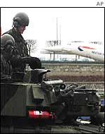 Tanks in front of Concorde