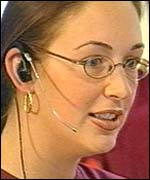 A call centre worker