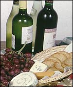 Cheese and wine (generic)