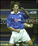 Matthew Jones in action for Leicester