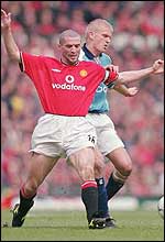 Roy Keane (left) and Alfie Haaland have had a fierce war of words