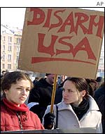 Anti-war protesters in Bosnia