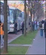 Buses at City Hall, Cardiff