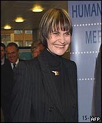 Swiss Foreign Minister Micheline Calmy-Rey at the conference