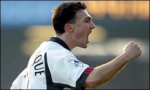 Steed Malbranque celebrates scoring Fulham's equaliser