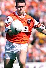 McConville scored and missed first half penalties against Donegal