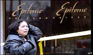 Maria Lopez whose boyfriend is head of security at the Epitome night club stands outside 